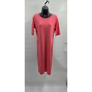 LuLaRoe Women's Dress Coral Striped Size Large